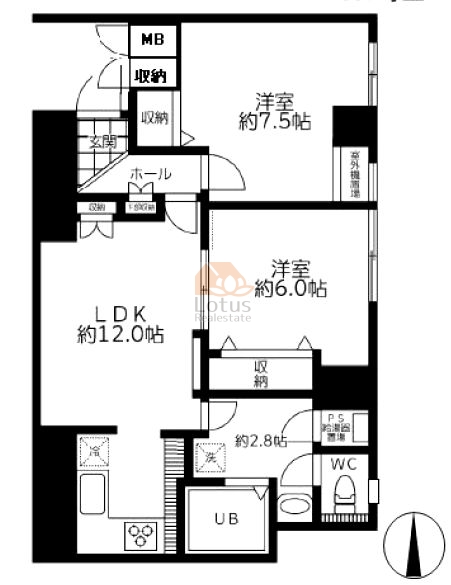 目白が丘マンション307間取図