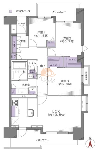 ルイシャトレ木場公園402間取図