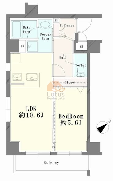 コンシェリアデュー勝どき304間取図