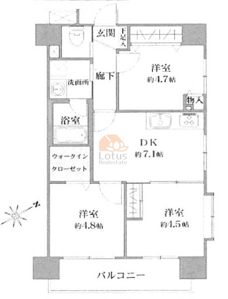 アーバンスクエア浅草4階間取図