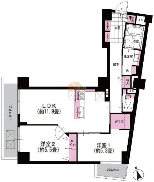 ラフィネ大崎704間取図