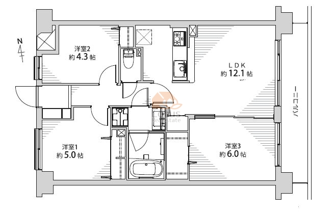 マイキャッスル砂町503間取図