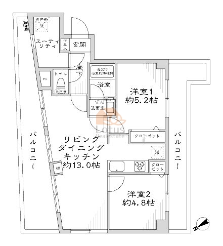 早稲田パークハイツ402間取図