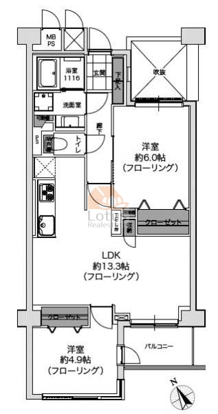 サンコート池袋313間取図