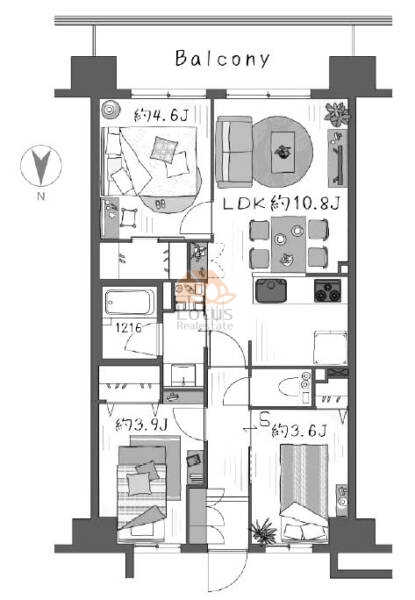 エクレール錦糸町602間取図