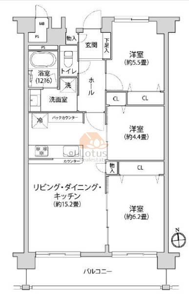 なぎさニュータウン1009間取図