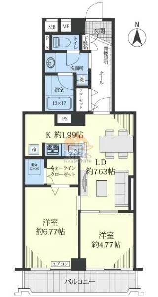 マンションセントポール202間取図