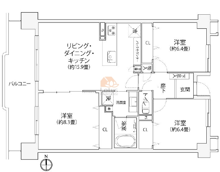 チェリーガーデン215間取図