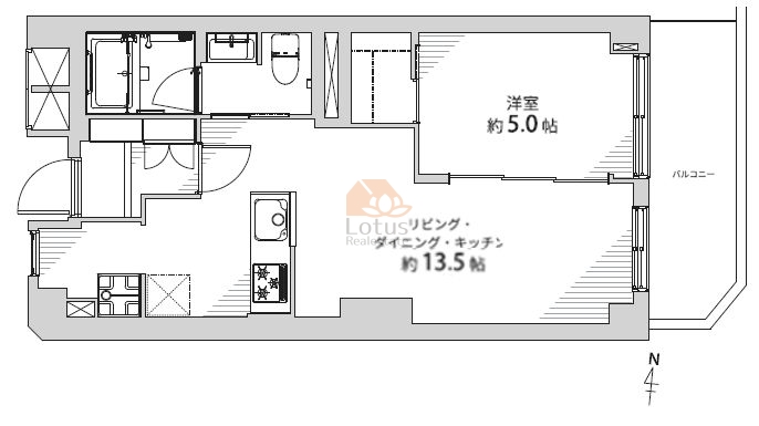 千歳スカイマンション603間取図