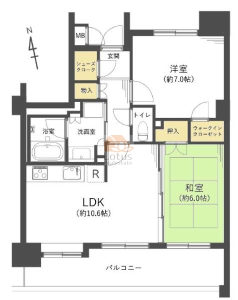 アークプラザ舎人602間取図