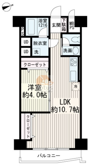 ライオンズマンション桜上水705間取図