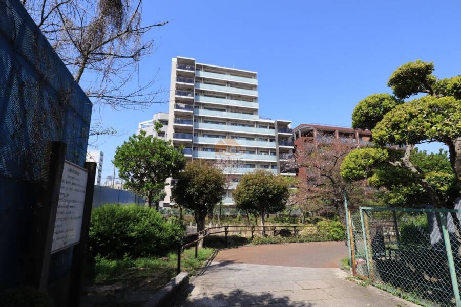 クレヴィア錦糸町ガーデンコースト外観2｜東側は大横川親水公園に面した立地です。