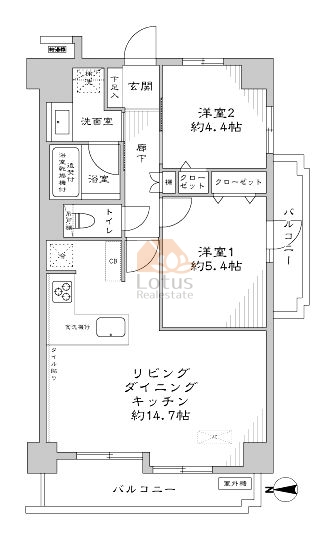 藤和シティスクエア三田ノースウイング1005間取図