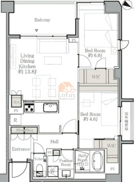 グランスイート大塚802間取図
