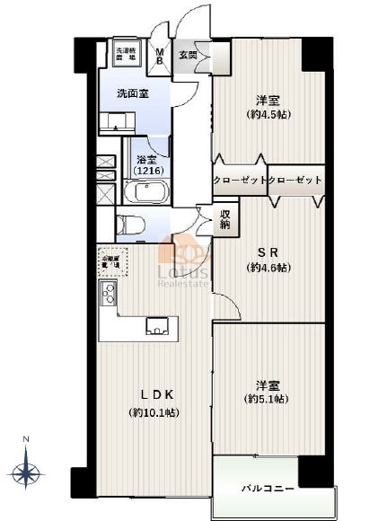 東陽町コーポラス804間取図