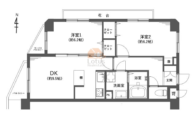 セザールパークサイド綾瀬301間取図