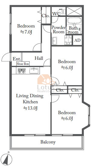 葛飾ビューハイツ512間取図