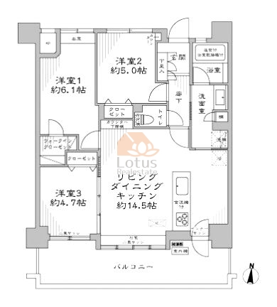 サンクタスデュオ下落合202間取図