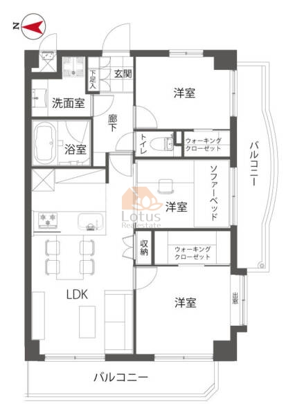 朝日クレスパリオ護国寺310間取図