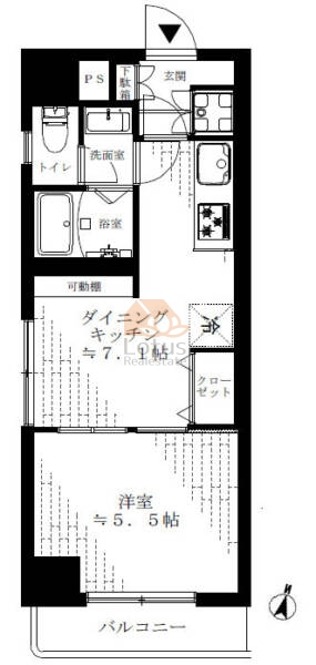 ライオンズマンション錦糸町第7201間取図
