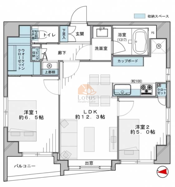 八丁堀アムフラット901間取図