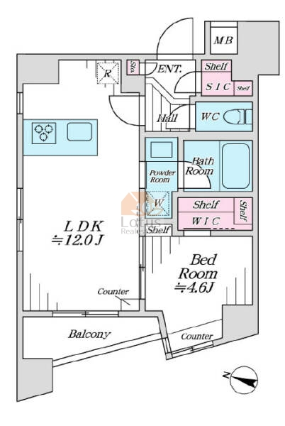 シティインデックス千代田岩本町1301間取図