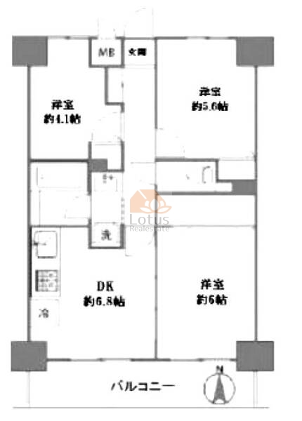 アーバンヒルズ北綾瀬第2602間取図