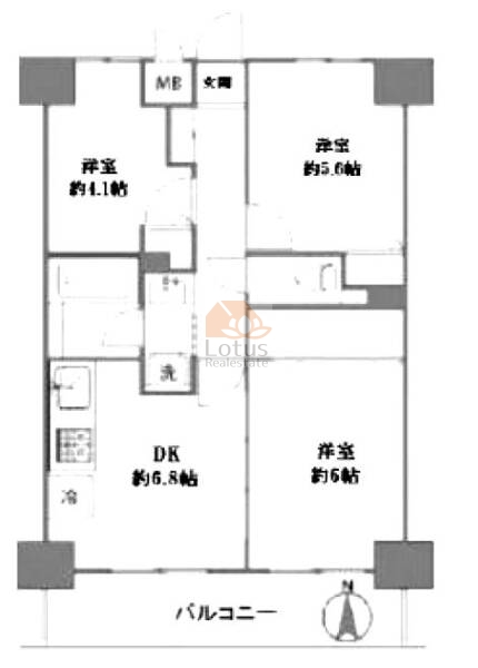 アーバンヒルズ北綾瀬第２602間取図