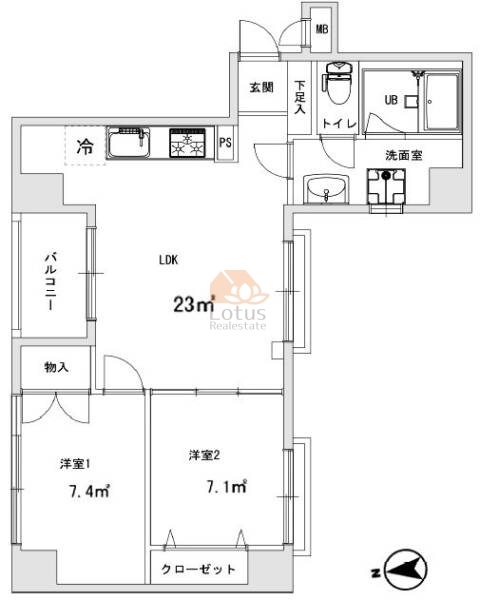 蔵前コープ903間取図