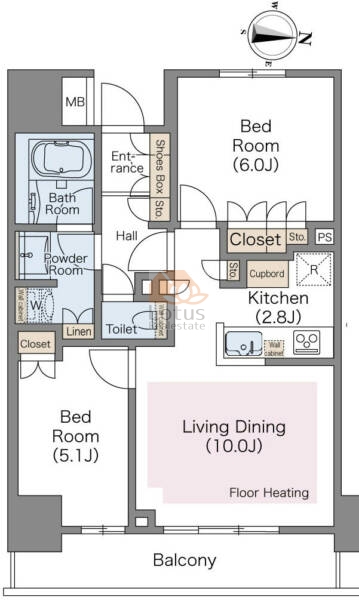 クレヴィア錦糸町ガーデンコースト303間取図