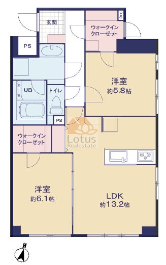 シャンノール綾瀬802間取図