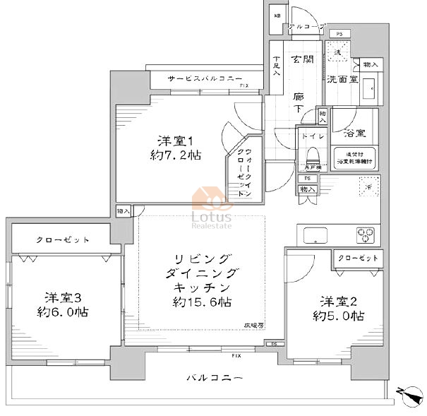 クレストフォルム浅草グランステージ201間取図