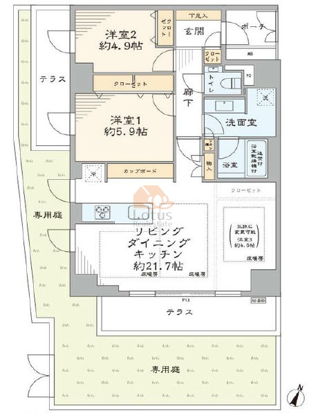 スタイルハウス市谷砂土原101間取図