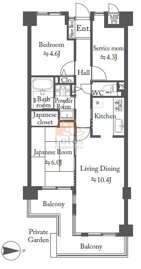 グリーンパーク亀有３103間取図