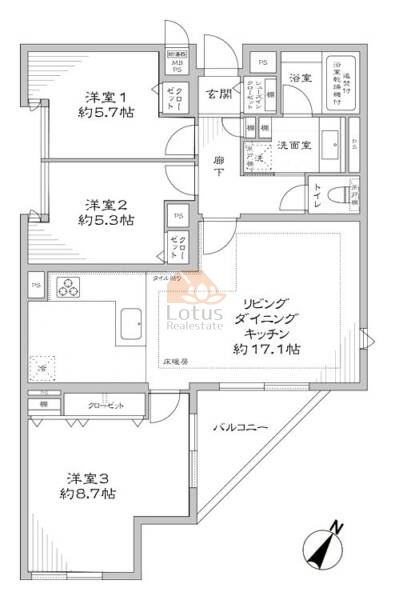 ファインクレスト南荻窪203間取図