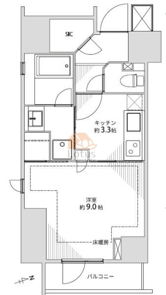 オープンレジデンシア虎ノ門201間取図