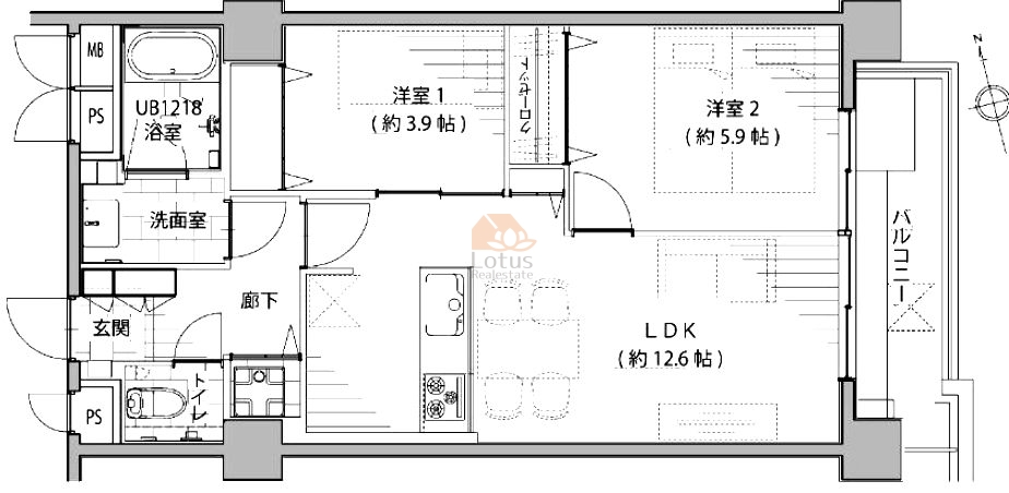 グランドパレス田町1110間取図