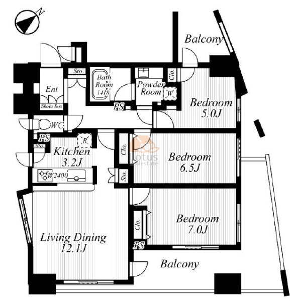 クレアトール亀戸301間取図