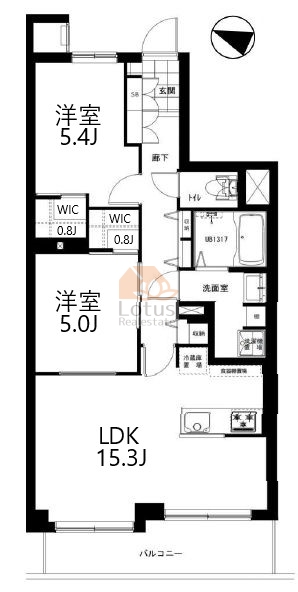 フォルム上用賀馬事公苑504間取図