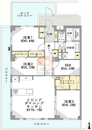 グリーンハイム赤羽台602間取図