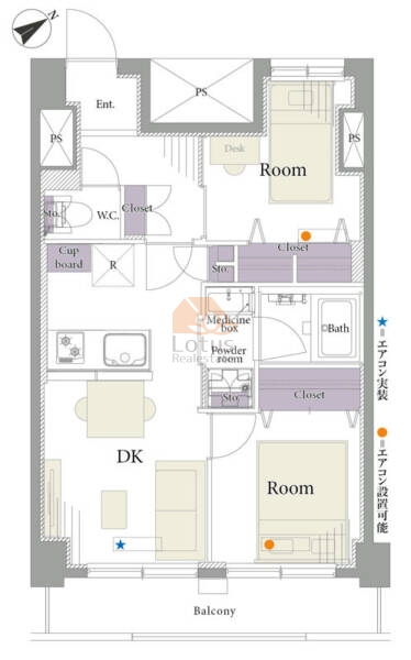 越前堀永谷マンション807間取図