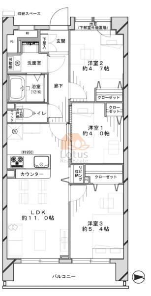 セザール本所吾妻橋302間取図