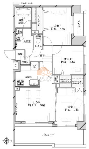 レーベンハイム西新井アイン203間取図