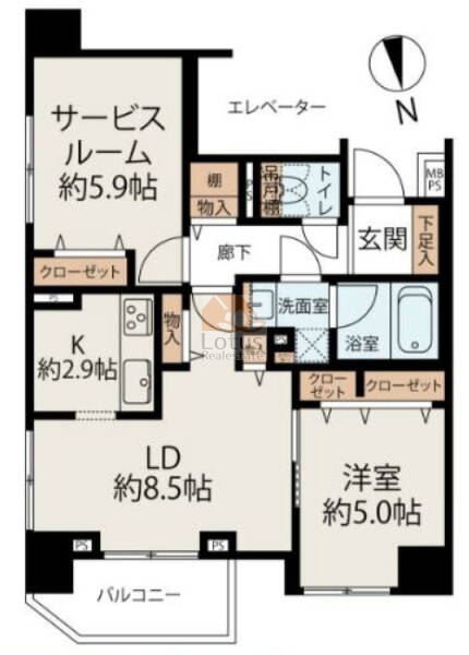 イクシア西新井605間取図