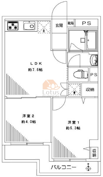 ビッグ武蔵野中村橋303間取図