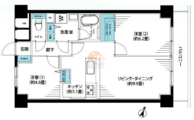 秀和両国レジデンス302間取図