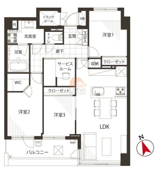 ワールドパレス南大井プレイシズ202間取図