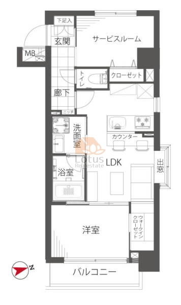 インフィニティ三田304間取図