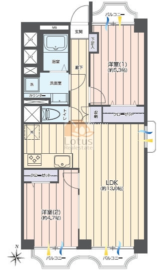 カーサ和泉307間取図