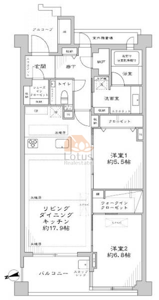 パークコート市谷加賀町二丁目302間取図